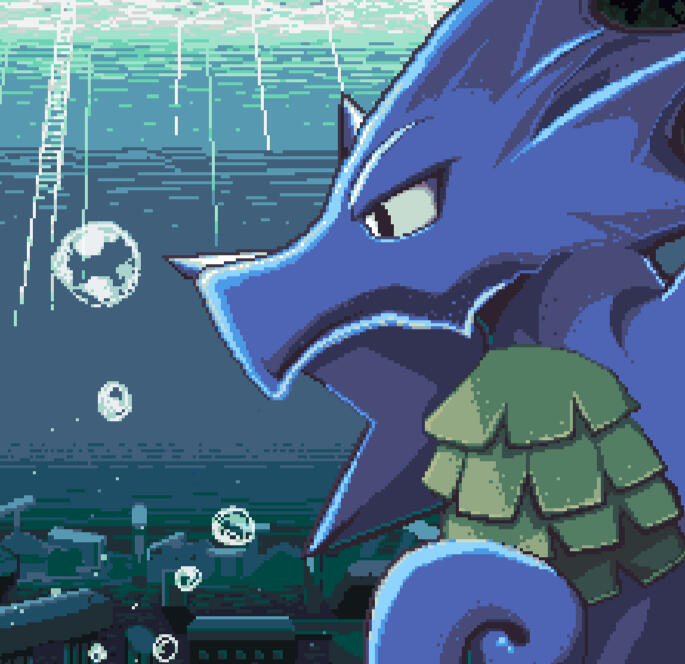 Seadra Pixel Art
